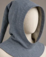 Details of Face-Framed Linen Liripipe Hood
