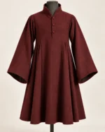 Lantern Hall Pleated Wool Medieval Gown, front view