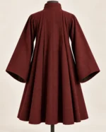Lantern Hall Pleated Wool Medieval Gown, rear view