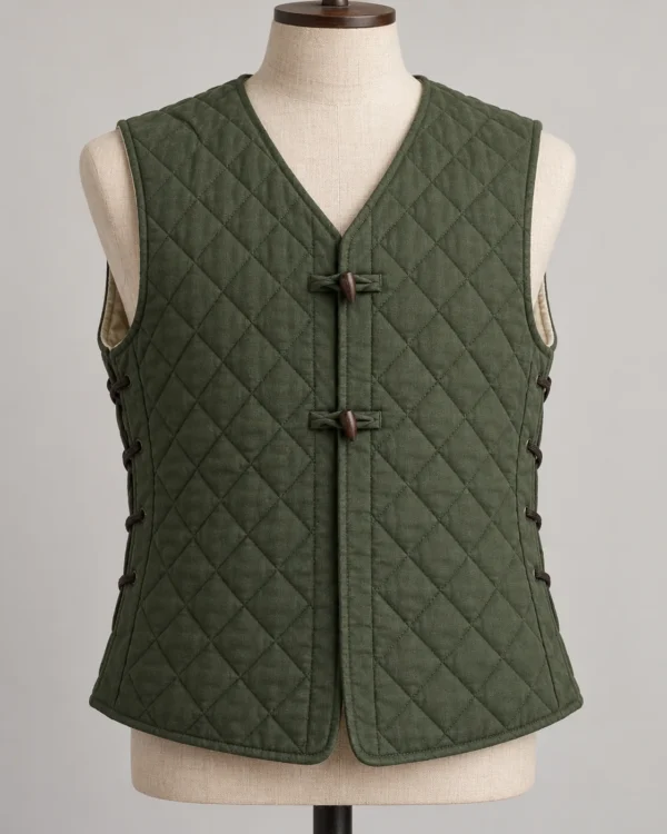 Moorfield Side-Laced Quilted Gambeson Vest, front view