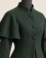 Details of Pilgrim's Wool Fantasy Coat with Shoulder Mantle