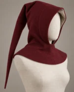Plain Chaperon Hood with Liripipe, side view