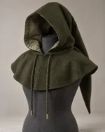 Warden dark olive travel hood front view