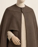 Details of Wold Medieval Cape with Front Hand Openings
