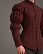 Ravensburg Deep Wine three gathered sleeve puffs and narrow quilted forearm