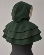 Rear view of Rookmere Forest Green hood showing three curved mantle tiers