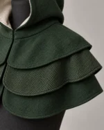 Rookmere detail showing plain wool and herringbone shoulder tiers